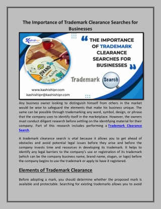 The Importance of Trademark Clearance Searches for Businesses