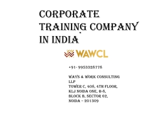 CORPORATE TRAINING IN INDIA