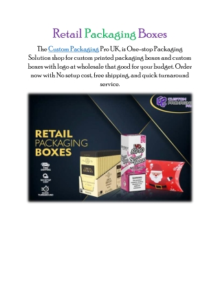 Retail Packaging Boxes