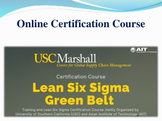 Online Certification Course