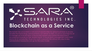 Blockchain as a Service Provider