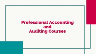 Professional accounting and auditing courses | ecadema