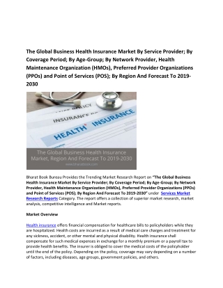 The Global Business Health Insurance Market