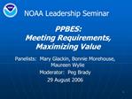 PPBES: Meeting Requirements, Maximizing Value