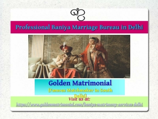 Professional Baniya Marriage Bureau in Delhi, NCR