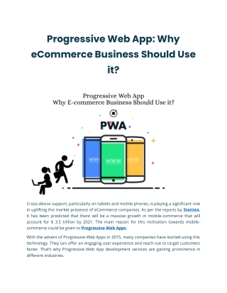 Progressive Web App Why eCommerce Business Should Use it