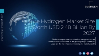 Blue Hydrogen Market Size Worth USD 2.48 Billion By 2027