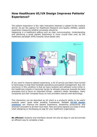 How Better UI/UX Design Improves Patient Experience in Healthcare?