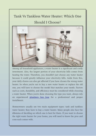 Tank Vs Tankless Water Heater: Which One Should I Choose?
