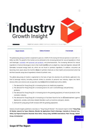 Ylang Ylang Oil Market Report | Global Forecast To 2028