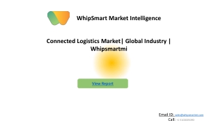 Connected Logistics Market  Global Forecast 2027 by industry trends & Key Player