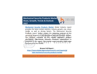 Mechanical Security Products Market: Discover the Latest Trends, Share, Growth