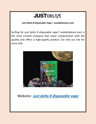 Just Delta 8 Disposable Vape | Justdeltastore.com