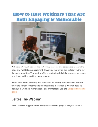 video conferencing guide
