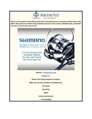 Fishing Tackle Shop  Emarinehub