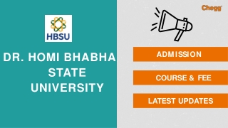Dr Homi Bhabha State University - [HBSU], Mumbai
