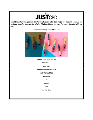 Full Spectrum Cbd  Justcbdstore.com