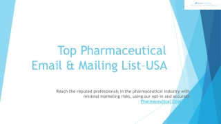 Pharmaceutical Email & Mailing List–USA