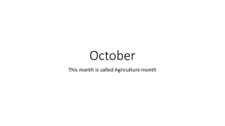 Welcome to Agriculture month