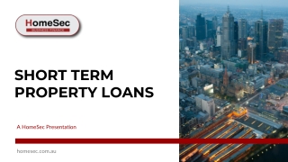 Short Term Property Loans