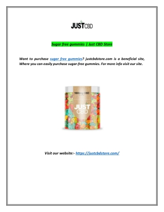 Sugar free gummies | Just CBD Store