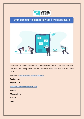 smm panel for indian followers | Mediaboost.in
