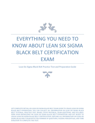 Everything You Need to Know About Lean Six Sigma Black Belt Certification Exam