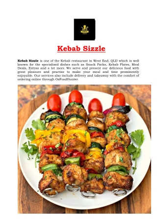 5% Off - Kebab Sizzle Restaurant Menu West End, QLD