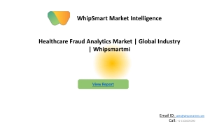 Healthcare Fraud Analytics Market  Research, Global Analysis | Forecast 2027