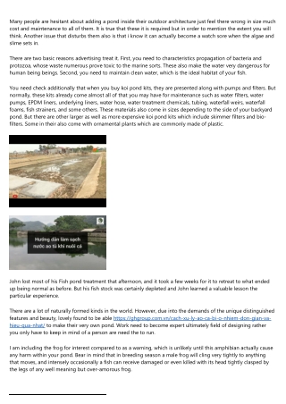How To Own A Healthy Water Pond For Your Fish And Vegetation?