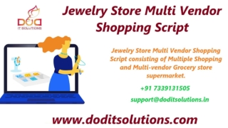 Best Readymade Jewelry Store Multi Vendor Script - DOD IT Solutions