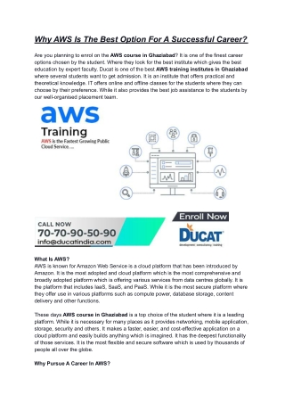 Why AWS Is The Best Option For A Successful Career (1)