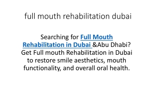 full mouth rehabilitation dubai