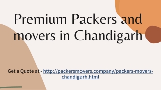 Book The Best Packers And Movers In Chandigarh From Goyal