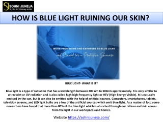 HOW IS BLUE LIGHT RUINING OUR SKIN