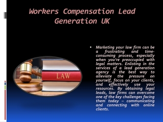 Workers Compensation Lead Generation UK