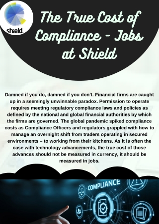 The True Cost of Compliance - Jobs at Shield