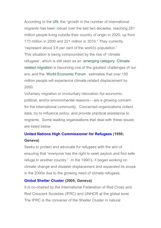 International migration organizations