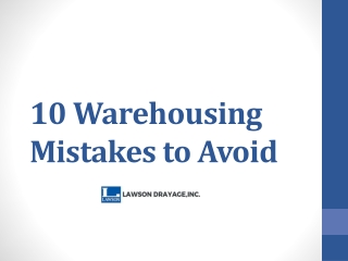 10 Warehousing Mistakes to Avoid