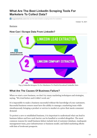 What Are The Best LinkedIn Scraping Tools For Marketers To Collect Data