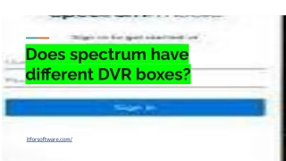 Does spectrum have different DVR boxes_