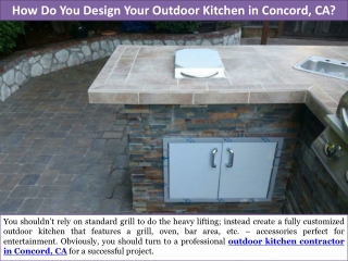 How Do You Design Your Outdoor Kitchen in Concord?