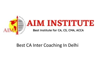 Best CA Intermediate coaching in delhi Enroll in the Best CA Classes