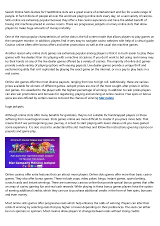 Earn more money from on-line slots