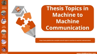 Thesis Topics in Machine to Machine Communication