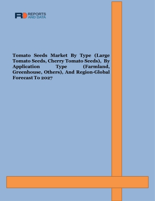 Tomato Seeds Market Global Demand Analysis & Opportunity Outlook 2026