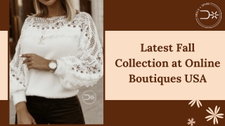 Latest Fall Collection at Online Boutique USA