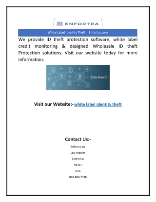 White Label Identity Theft | Enfortra.com