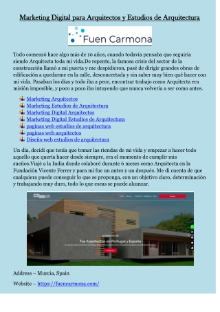 paginas web estudios de arquitectura