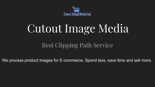 Professional clipping path service
